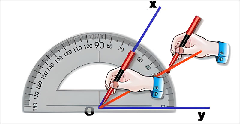 Cách vẽ tia phân giác bằng thước đo góc