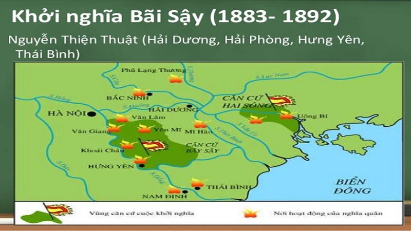 Địa điểm diễn ra cuộc khởi nghĩa Bãi Sậy (1883 – 1982)