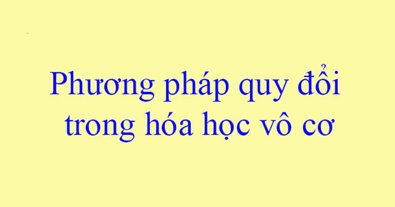 Phương pháp quy đổi este