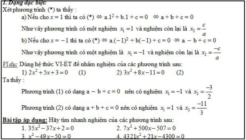 Nhẩm nghiệm của phương trình