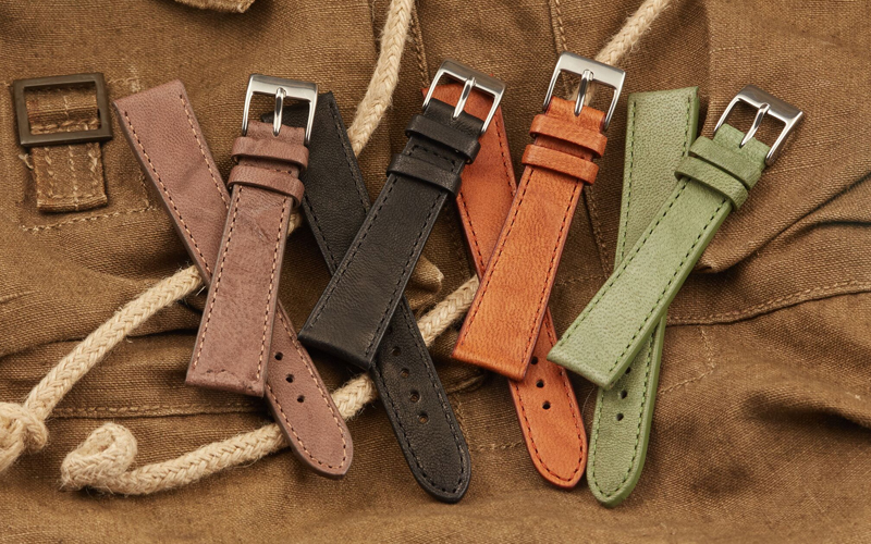 Leather strap chất liệu thường được dùng để làm dây đồng hồ.