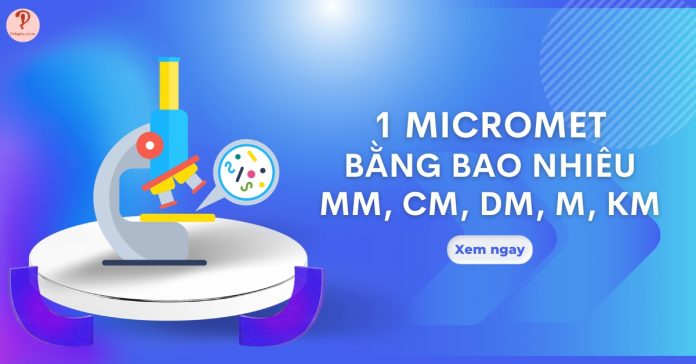 1 micromet bằng bao nhiêu mm, cm, dm, m, km? Đổi 1 um sang mm