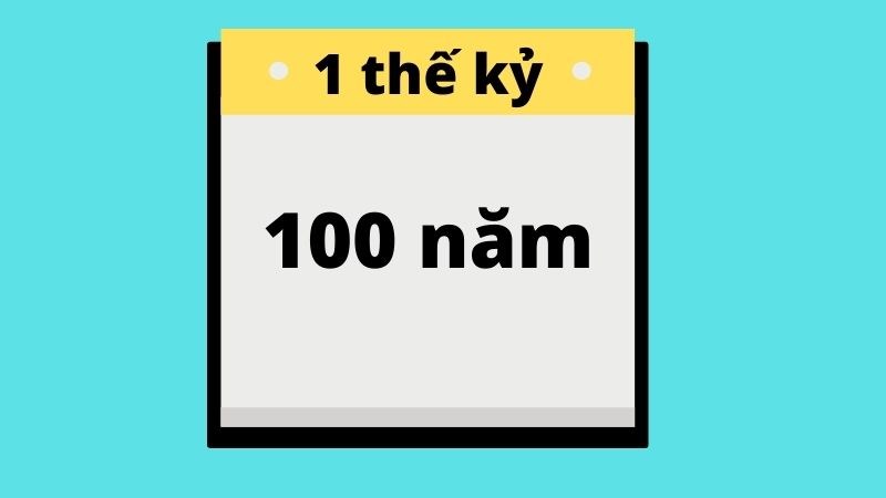 1 thế kỷ có 100 năm