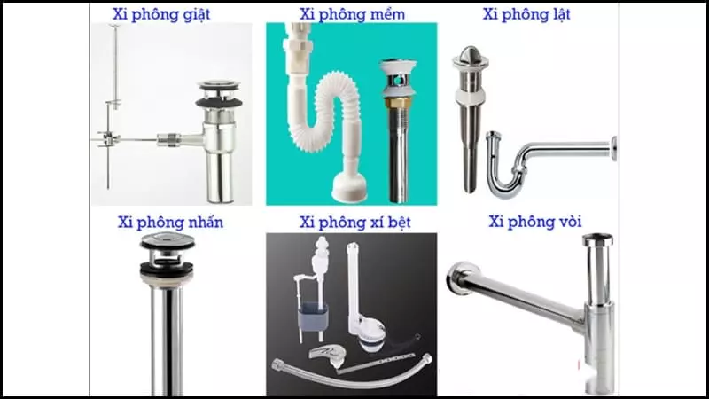 Ống xi phong được sử dụng phổ biến trên các thiết bị, vật dụng trong không gian nhà bếp, nhà tắm, phòng vệ sinh,...