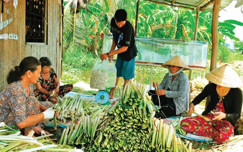 Bồn bồn được bày bán ở hầu hết các chợ lớn