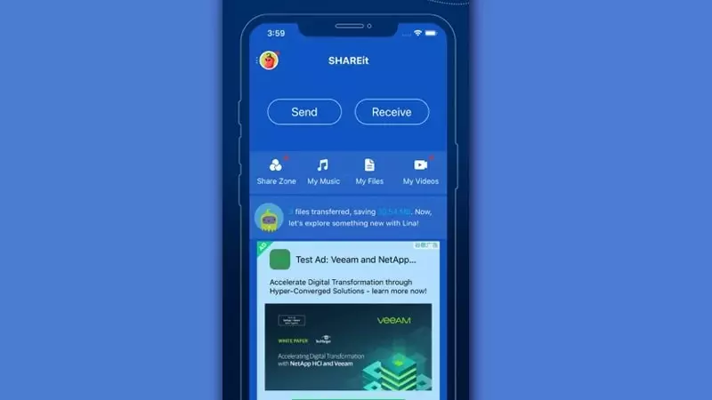 SHAREit không chỉ giới hạn ở việc truyền nhận file mà nó còn có thể kiêm luôn máy phát nhạc và video