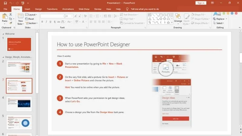 PowerPoint Online giúp nhiều người dùng có thể cùng lúc tham gia chỉnh sửa