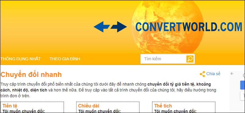 Truy cập vào Convert World