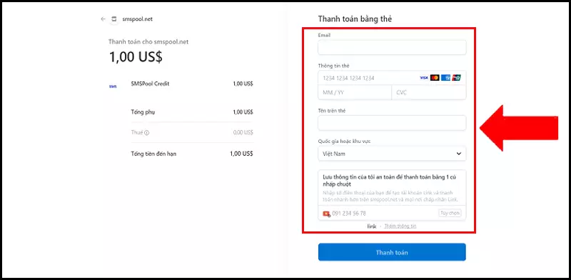 Bạn cần điền thông tin để tiếp tục thanh toán