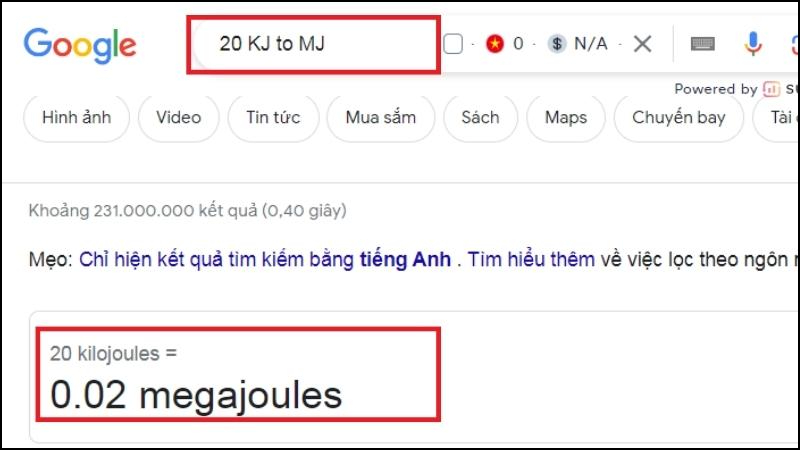 Nhập cú pháp vào vào trang chủ Google