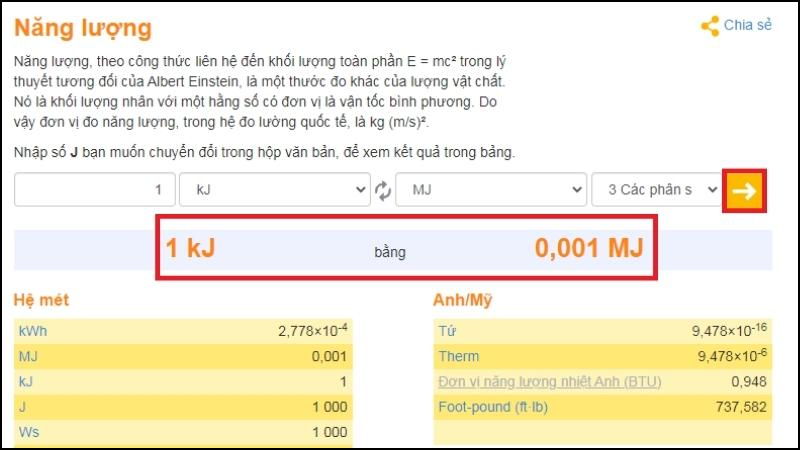 Nhấn chọn dấu mũi tên để chuyển đổi