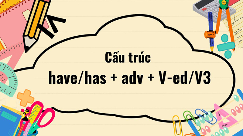 Cấu trúc have/has + adv + V-ed/V3