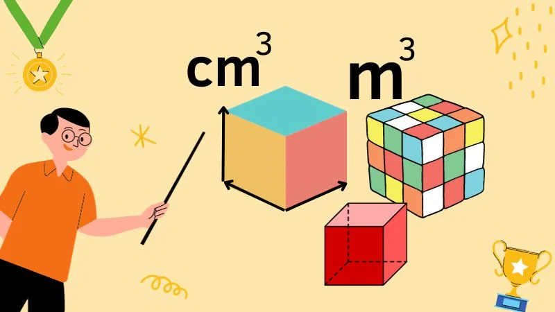 cm³ và m³ là đơn vị đo thể tích được ứng dụng phổ biến