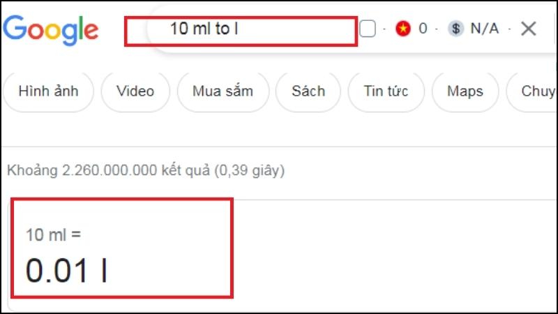 Nhập cú pháp trên Google