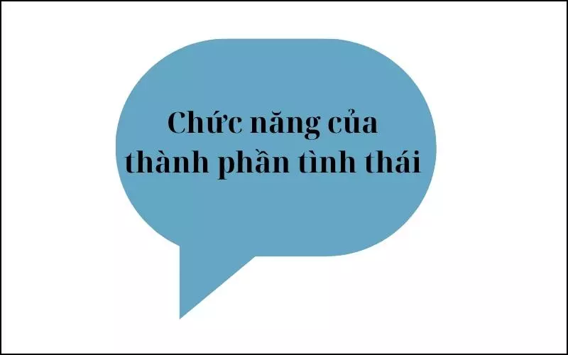 Chức năng của thành phần tình thái là tạo ra một câu theo mục đích nói