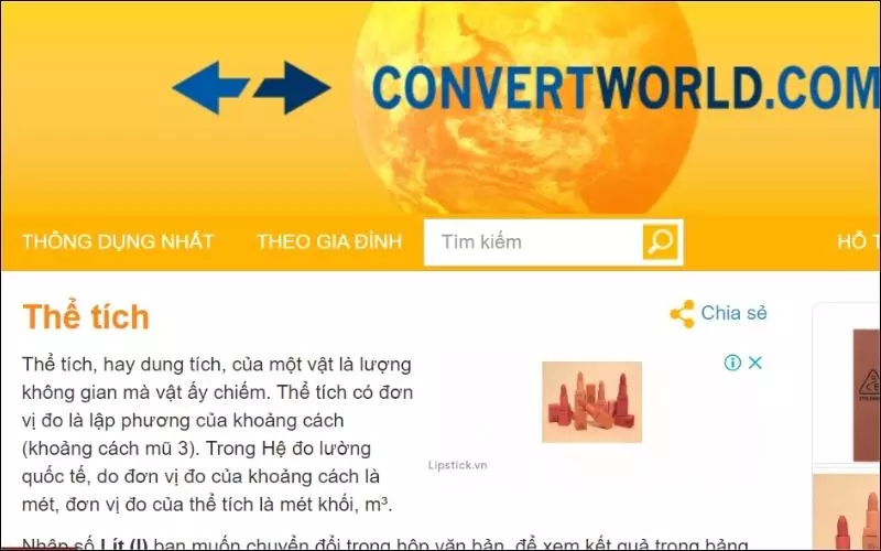 Truy cập trang web Convert World