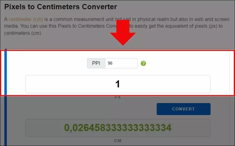 1 pixel bằng bao nhiêu mm, cm, inch? 1 pixel = cm | Px là gì?