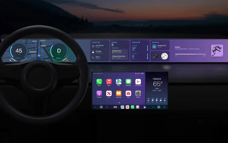 CarPlay tích hợp trên xe, cho phép khách hàng điều chỉnh âm lượng