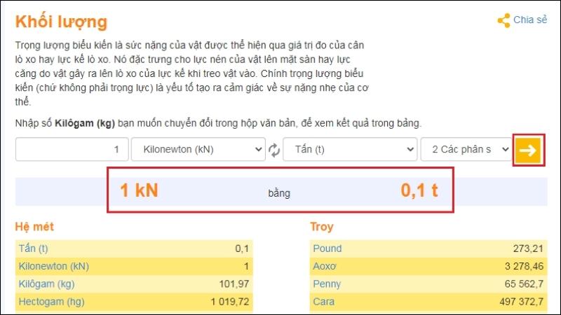 Nhấn chọn dấu mũi tên để chuyển đổi