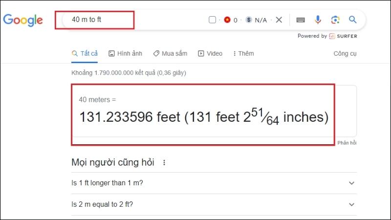 Nhập cú pháp vào trang chủ Google