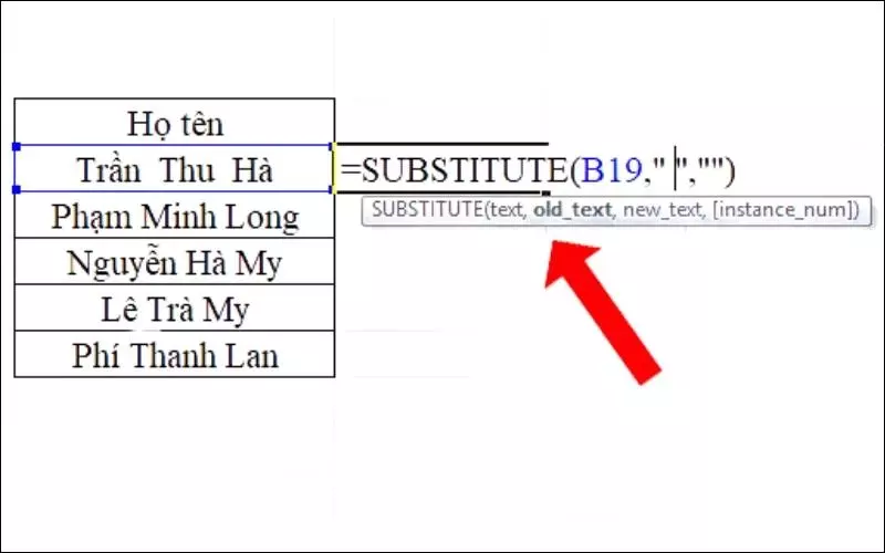 Chọn lần lượt từng giá trị trong vùng điều kiện > xóa các dấu cách thừa đi