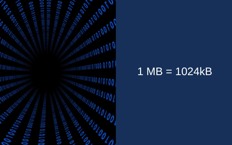 1 MB tương đương với 1024 kB