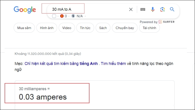 Truy cập vào trang chủ Google để tìm kiếm