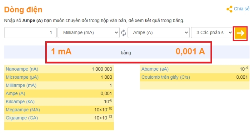 Nhấn chọn dấu mũi tên để chuyển đổi trên màn hình