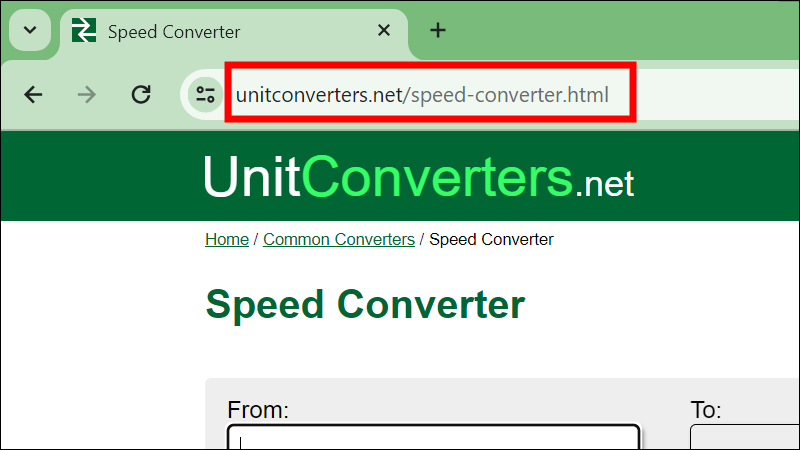 Hãy truy cập vào trang web chuyển đổi UnitConverters.net