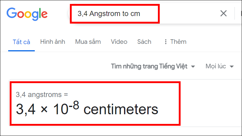 Dùng Google để chuyển đổi