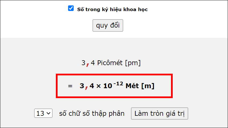 Xem kết quả chi tiết hiển thị bên dưới