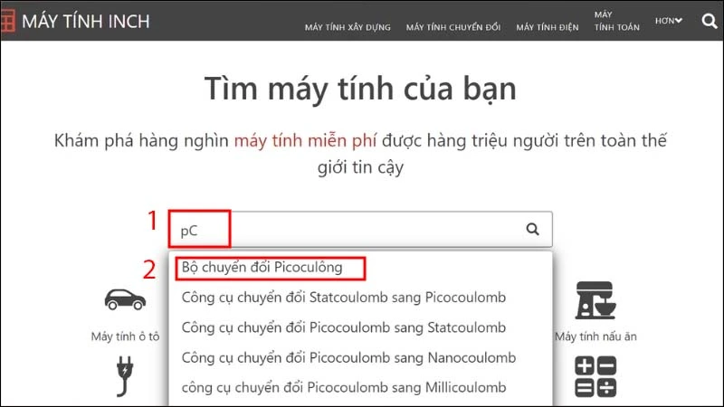 Truy cập vào trang Web chuyển đổi