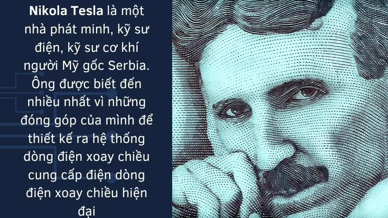 Chân dung nhà phát minh Nikola Tesla