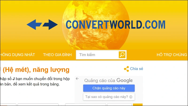 Truy cập vào Convert World